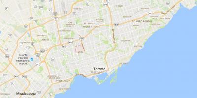 Žemėlapis Briar Hill–Belgravia rajono Toronto