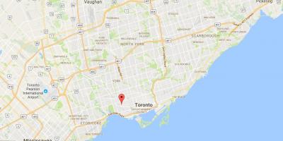 Žemėlapis Brocktono Kaimas rajono Toronto