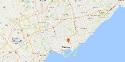 Žemėlapis Cabbagetown rajono Toronto