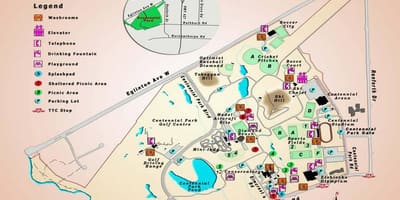 Žemėlapis Centennial Park Šiltnamio efektą sukeliančių Toronto