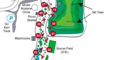 Žemėlapis Centennial Park golfo kursai Toronto