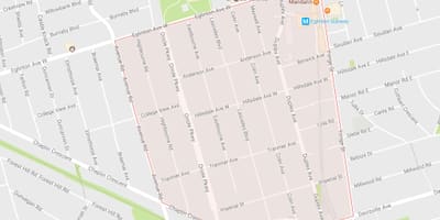Žemėlapis Chaplin Sodybų kaimynystės Toronto