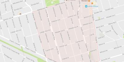 Žemėlapis Chaplin Sodybų kaimynystės Toronto
