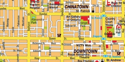 Žemėlapis Chinatown Ontario