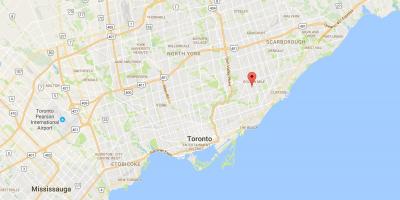 Žemėlapis Clairlea rajono Toronto