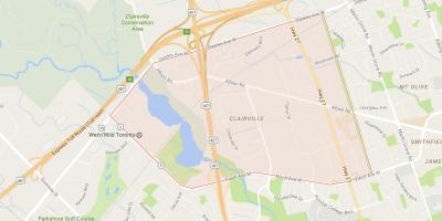 Žemėlapis Clairville kaimynystės Toronto