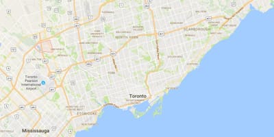 Žemėlapis Clairville rajono Toronto