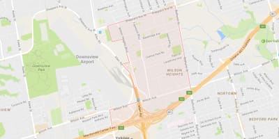 Žemėlapis Clanton Parko kaimynystės Toronto