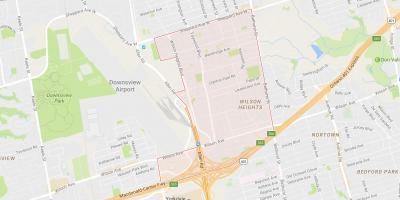 Žemėlapis Clanton Parko kaimynystės Toronto