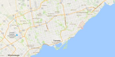 Žemėlapis Cliffcrest rajono Toronto