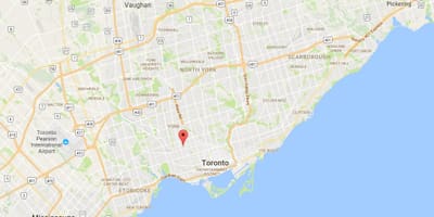Žemėlapis Davenport rajono Toronto