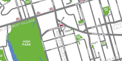 Žemėlapis Didelis parkas, Toronto apžvalga