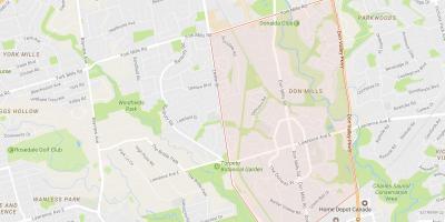 Žemėlapis Don Mills kaimynystės Toronto