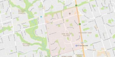 Žemėlapis Don Valley Village kaimynystės Toronto