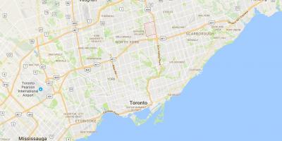 Žemėlapis Don Valley Village rajone Toronto