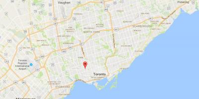 Žemėlapis Dovercourt Park rajone Toronto
