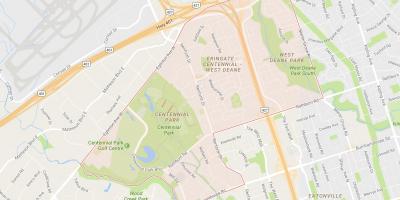 Žemėlapis Eringate kaimynystės Toronto