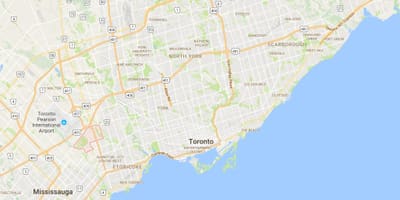 Žemėlapis Eringate rajono Toronto