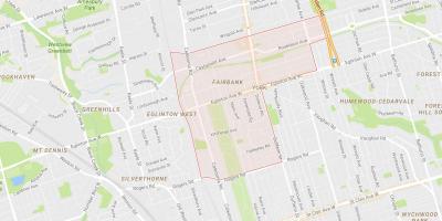 Žemėlapis Fairbank kaimynystės Toronto