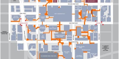 Žemėlapis finansinis rajonas Toronto