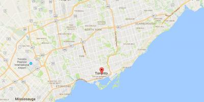 Žemėlapis Finansinis Rajonas rajone Toronto