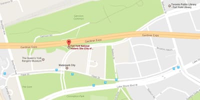 Žemėlapis Fort York kaimynystės Toronto