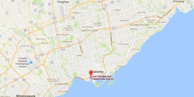Žemėlapis Fort York rajono Toronto