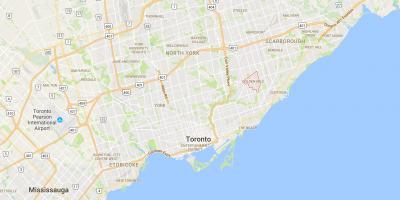Žemėlapis Golden Mile rajono Toronto