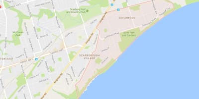 Žemėlapis Guildwood kaimynystės Toronto