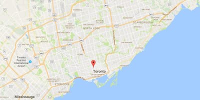 Žemėlapis Harbord Kaimas rajono Toronto