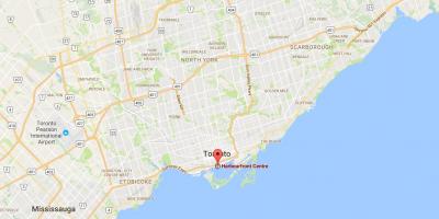 Žemėlapis Harbourfront rajonas Toronto