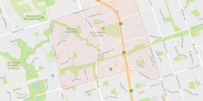 Žemėlapis Hillcrest Kaime kaimynystės Toronto