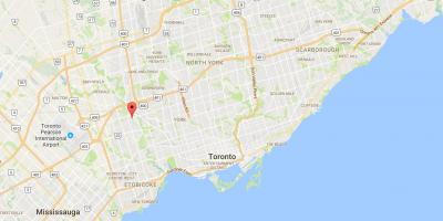 Žemėlapis Humber Aukštis – Westmount rajono Toronto
