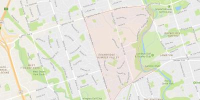 Žemėlapis Humber Slėnio Gyvenvietę kaimynystės Toronto