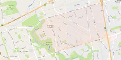 Žemėlapis Humber Susitikime kaimynystės Toronto