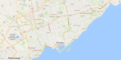Žemėlapis Humber Susitikime rajono Toronto