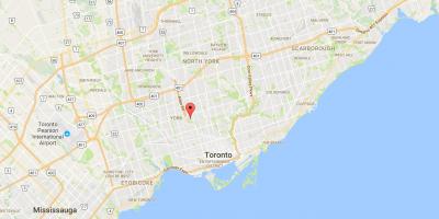 Žemėlapis Humewood–Cedarvale rajono Toronto