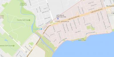 Žemėlapis Ilgai Filialas kaimynystės Toronto