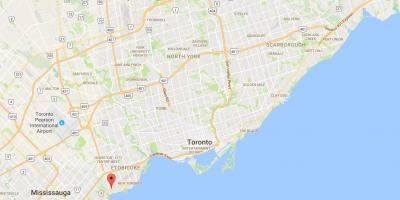 Žemėlapis Ilgai Filialas rajono Toronto