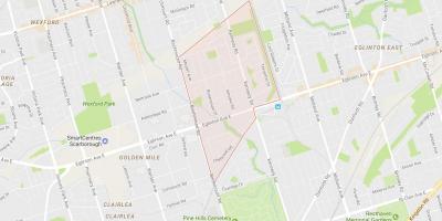 Žemėlapis Ionview kaimynystės Toronto