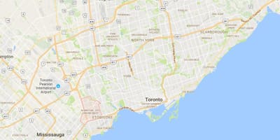 Žemėlapis islington, o tikslas-Miesto Centras Vakarų rajone Toronto