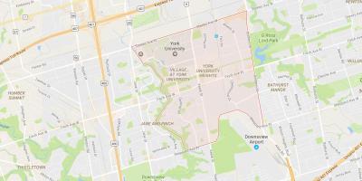 Žemėlapis York University Heights kaimynystės Toronto