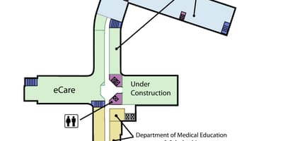 Žemėlapis Juozapo Sveikatos centre Toronto 5 lygis