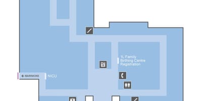 Žemėlapis Juozapo Sveikatos centre Toronto OLM 1 lygis