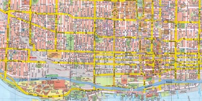 Žemėlapis Toronto City Kanada