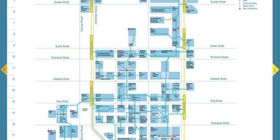 Žemėlapis Kelias Finansinis Rajonas Toronto