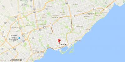Žemėlapis Kensington Rinkoje rajono Toronto