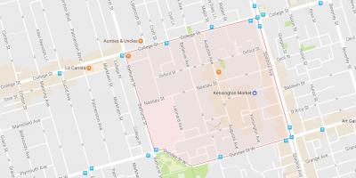 Žemėlapis Kensington Rinkos kaimynystės Toronto