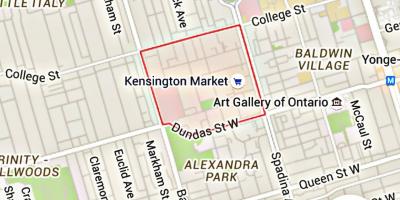 Žemėlapis Kensington Rinkos