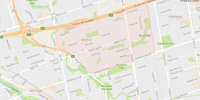 Žemėlapis Klevas Leafneighbourhood Toronto